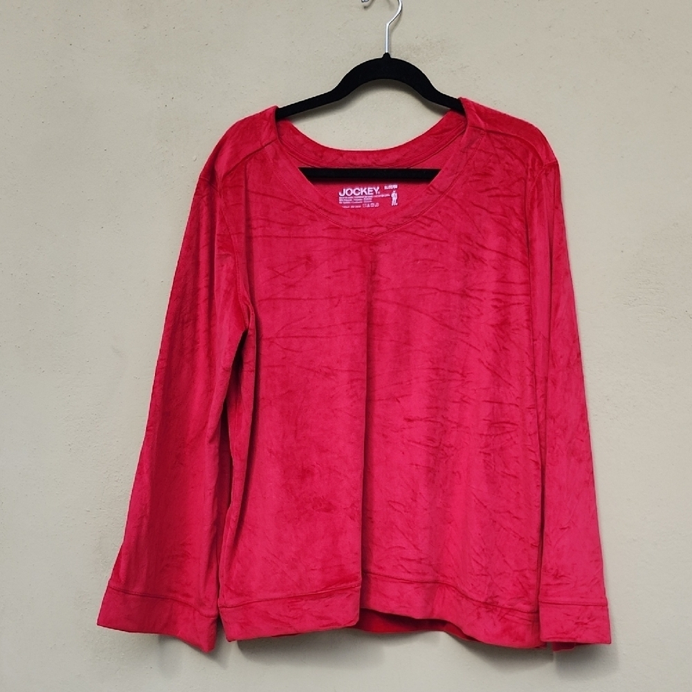 Jockey Cozy  Women's Bright Red Long Sleeve Tee